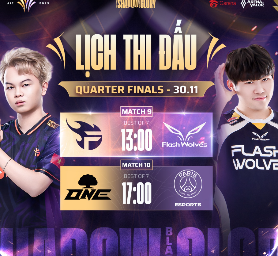 LỊCH THI ĐẤU NGÀY 30/11 | VÒNG TỨ KẾT | AIC 2026 - Nogiba LỊCH THI ĐẤU NGÀY 30/11 | VÒNG TỨ KẾT | AIC 2026 - Nogiba